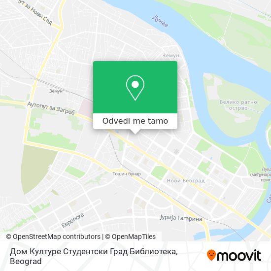 Дом Културе Студентски Град Библиотека mapa