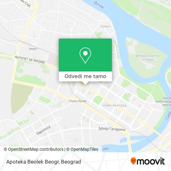 Apoteka Beolek Beogr mapa