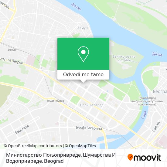 Министарство Пољопривреде, Шумарства И Водопривреде mapa