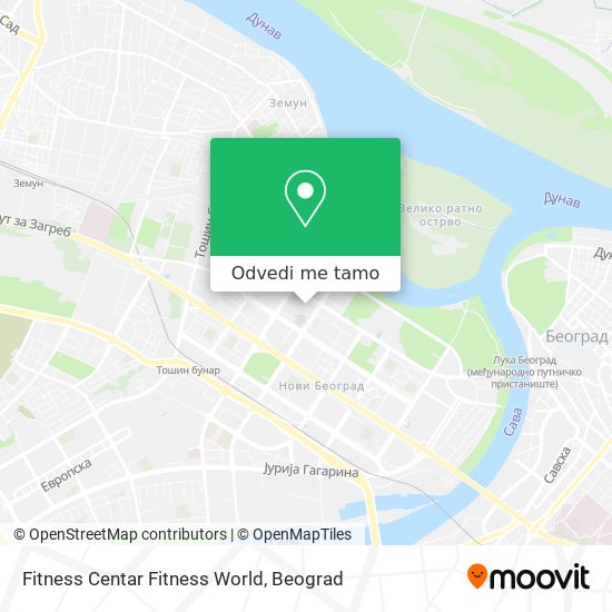 Fitness Centar Fitness World mapa