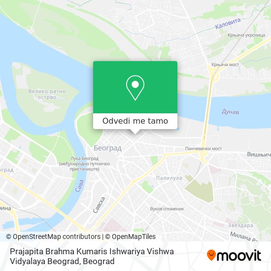 Prajapita Brahma Kumaris Ishwariya Vishwa Vidyalaya Beograd mapa