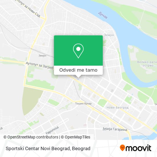 Sportski Centar Novi Beograd mapa