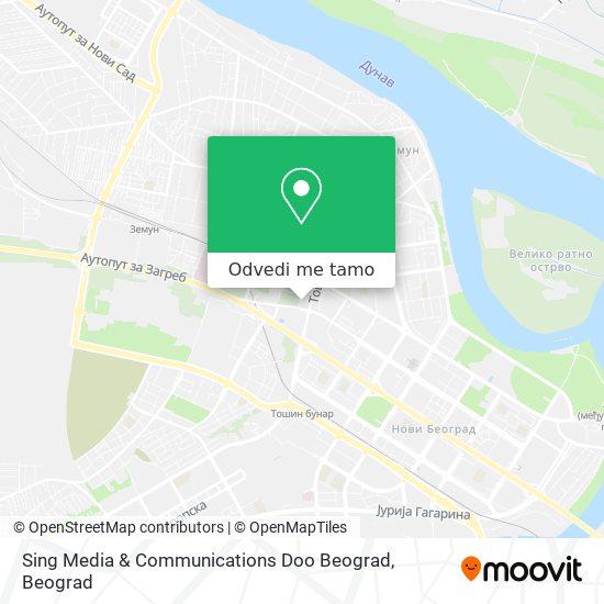 Sing Media & Communications Doo Beograd mapa