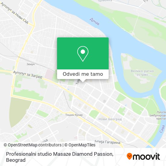 Profesionalni studio Masaze Diamond Passion mapa