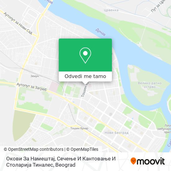 Окови За Намештај, Сечење И Кантовање И Столарија Тиналес mapa