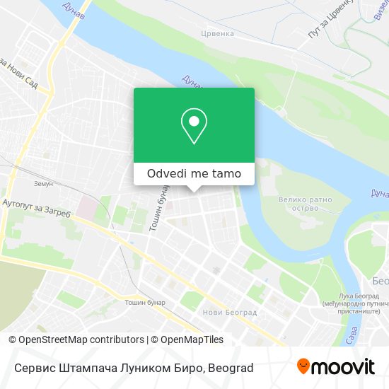 Сервис Штампача Луником Биро mapa