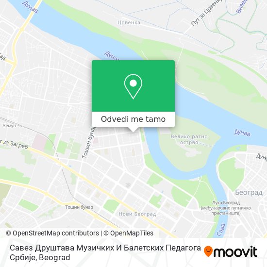 Савез Друштава Музичких И Балетских Педагога Србије mapa