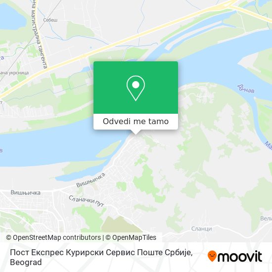 Пост Експрес Курирски Сервис Поште Србије mapa