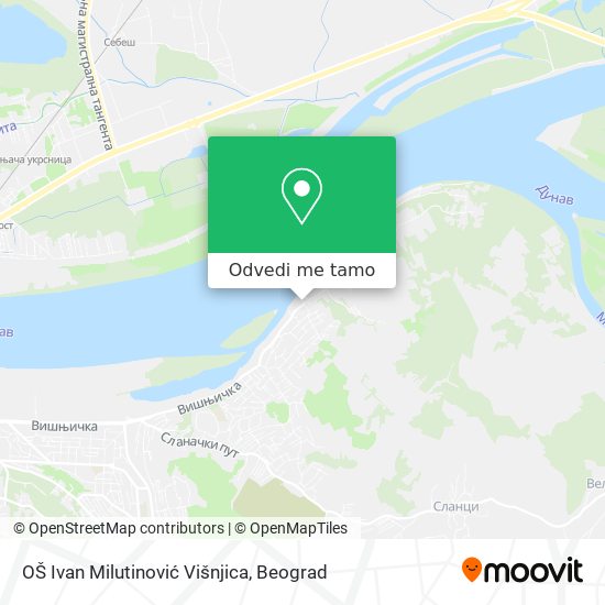 OŠ Ivan Milutinović Višnjica mapa