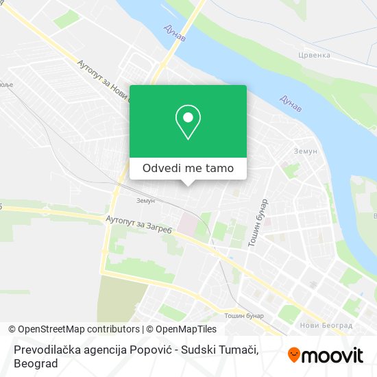 Prevodilačka agencija Popović - Sudski Tumači mapa