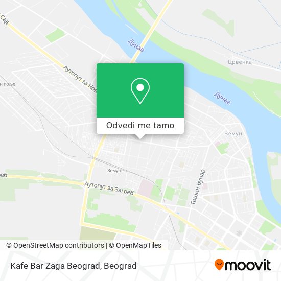 Kafe Bar Zaga Beograd mapa