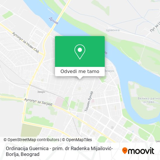 Ordinacija Guernica - prim. dr Radenka Mijailović-Borlja mapa