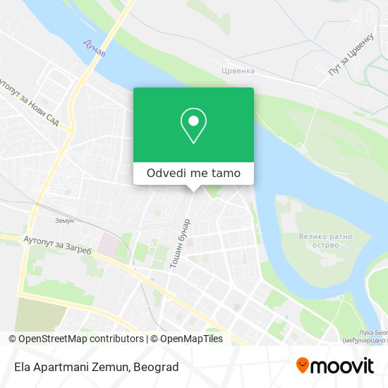 Ela Apartmani Zemun mapa