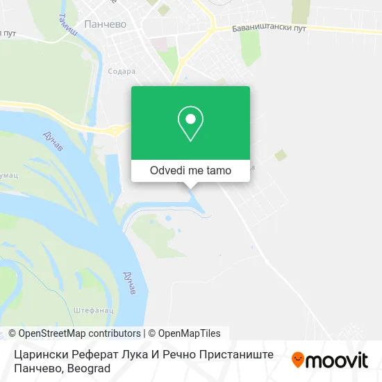 Царински Реферат Лука И Речно Пристаниште Панчево mapa