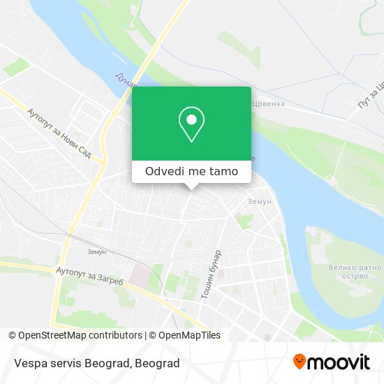 Vespa servis Beograd mapa