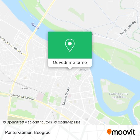 Panter-Zemun mapa