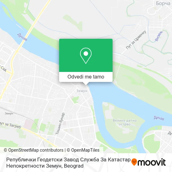 Републички Геодетски Завод Служба За Катастар Непокретности Земун mapa