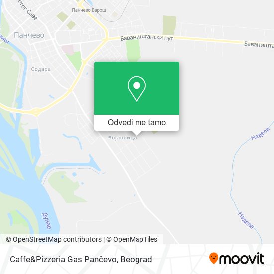 Caffe&Pizzeria Gas Pančevo mapa