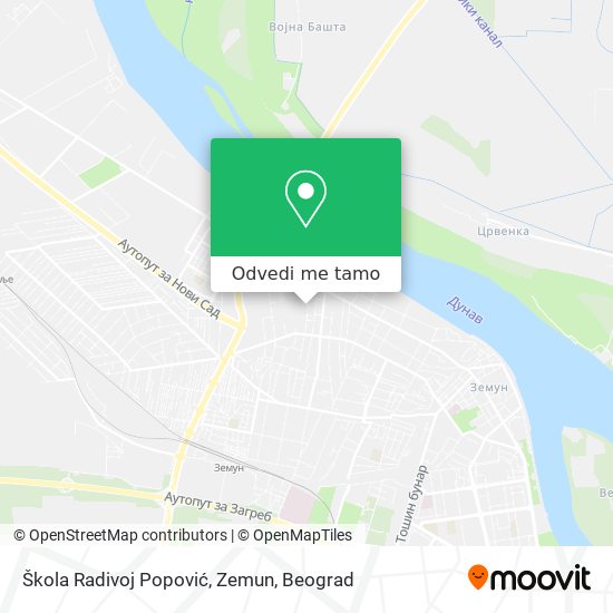 Škola Radivoj Popović, Zemun mapa