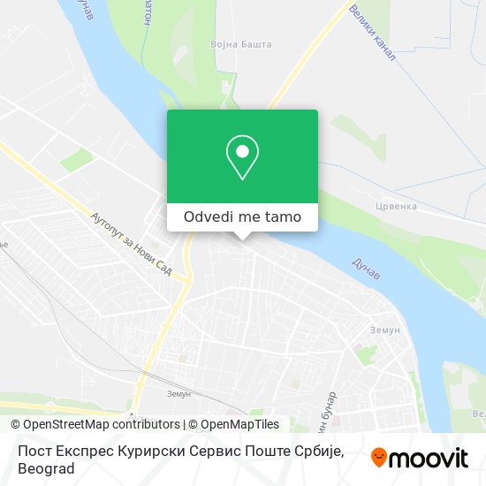 Пост Експрес Курирски Сервис Поште Србије mapa