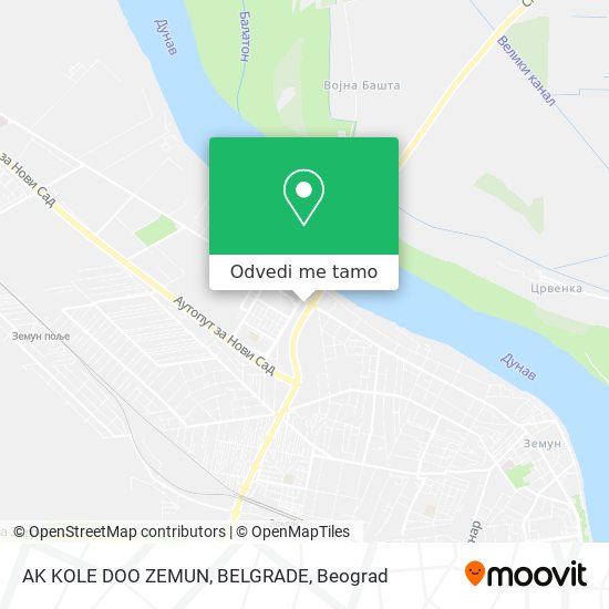 AK KOLE DOO ZEMUN, BELGRADE mapa