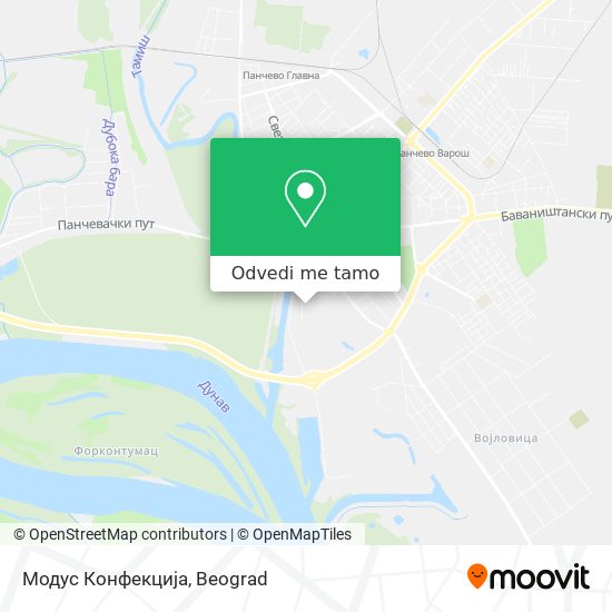 Модус Конфекција mapa