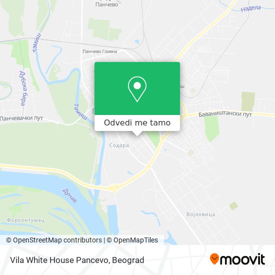 Vila White House Pancevo mapa