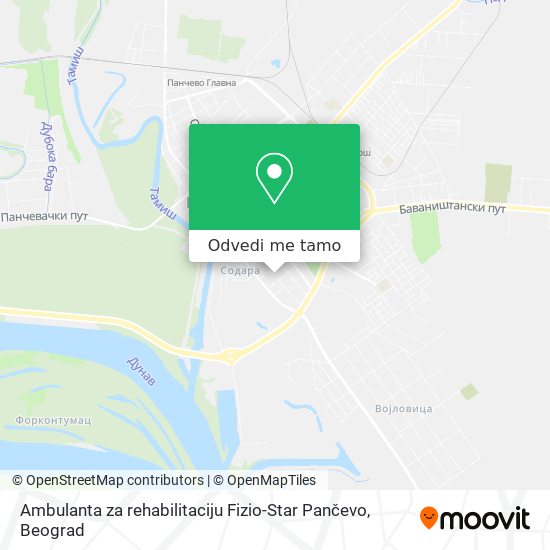 Ambulanta za rehabilitaciju Fizio-Star Pančevo mapa