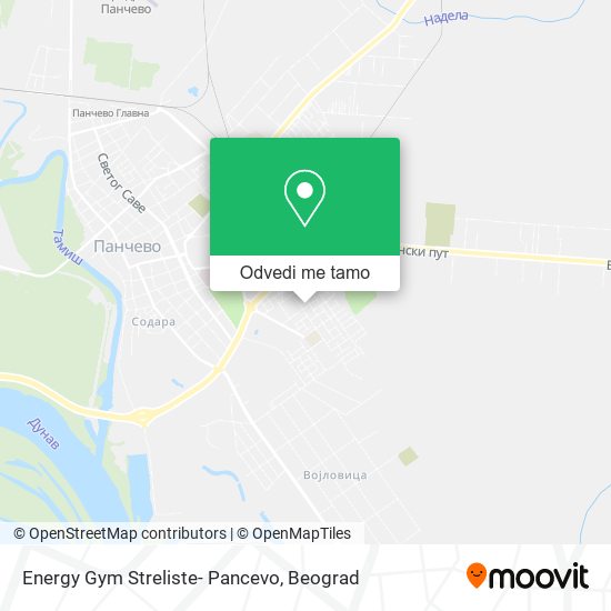 Energy Gym Streliste- Pancevo mapa