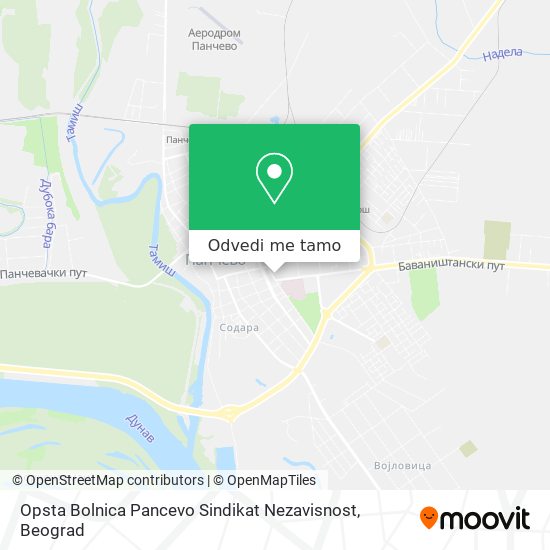 Opsta Bolnica Pancevo Sindikat Nezavisnost mapa