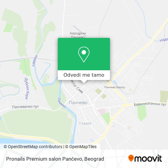 Pronails Premium salon Pančevo mapa