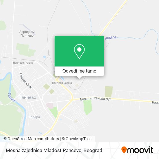 Mesna zajednica Mladost Pancevo mapa