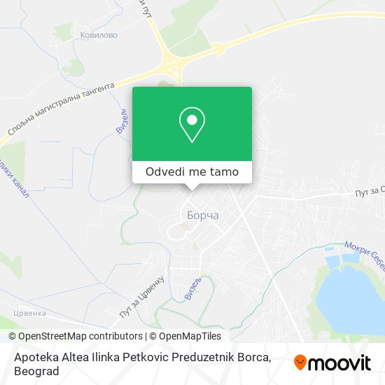 Apoteka Altea Ilinka Petkovic Preduzetnik Borca mapa