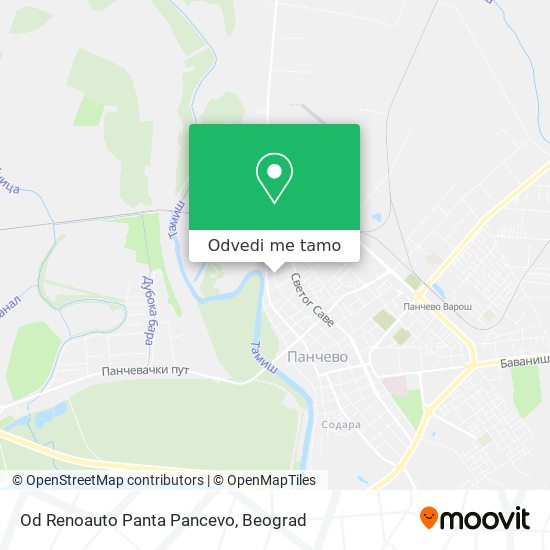 Od Renoauto Panta Pancevo mapa