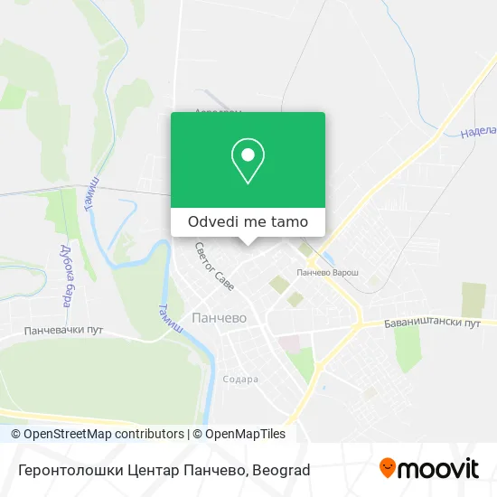 Геронтолошки Центар Панчево mapa