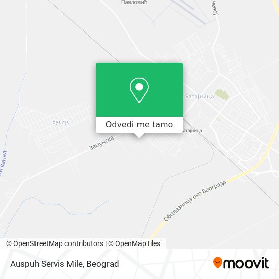 Auspuh Servis Mile mapa