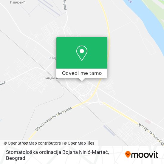 Stomatološka ordinacija Bojana Ninić-Martać mapa