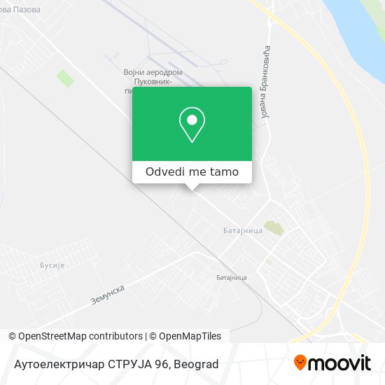 Аутоелектричар СТРУЈА 96 mapa