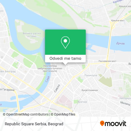 Republic Square Serbia mapa