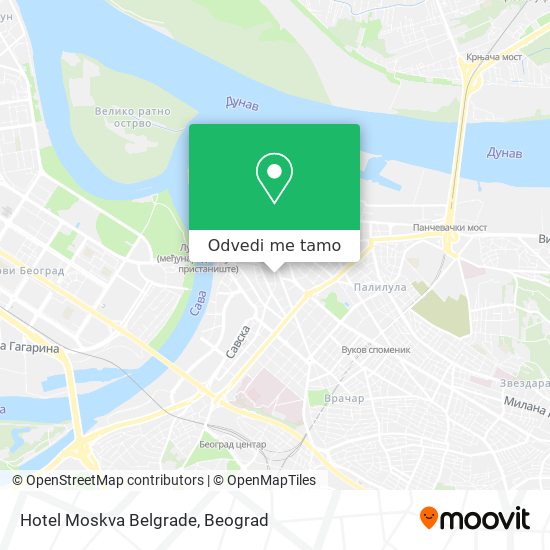 Hotel Moskva Belgrade mapa