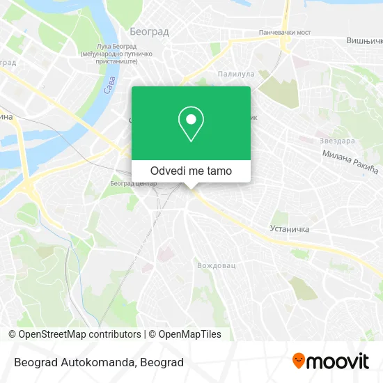 Beograd Autokomanda mapa