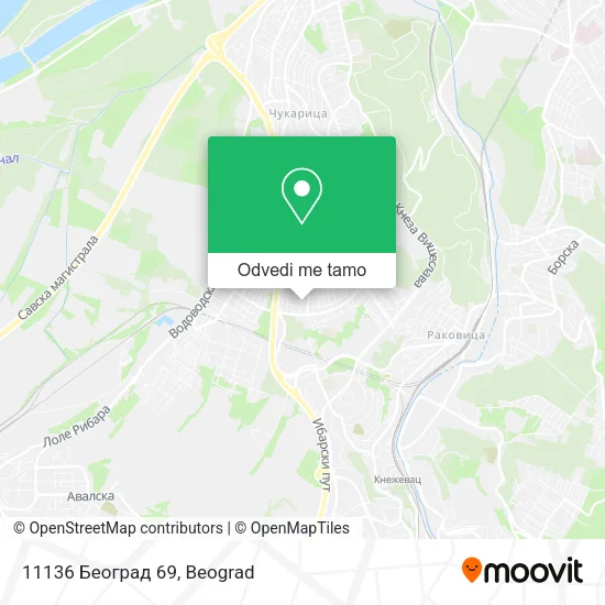 11136 Београд 69 mapa