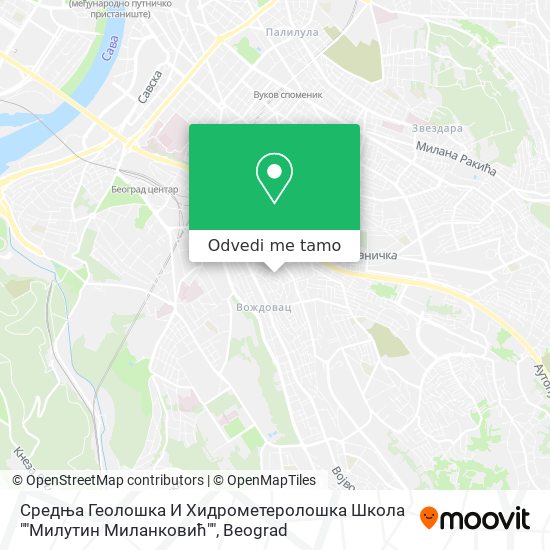Средња Геолошка И Хидрометеролошка Школа ""Милутин Миланковић"" mapa