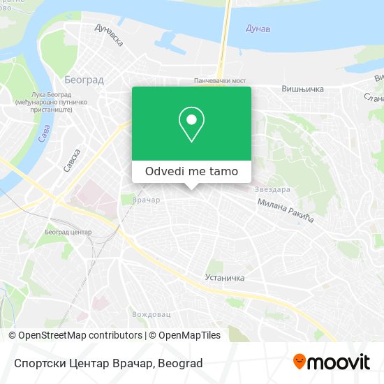 Спортски Центар Врачар mapa