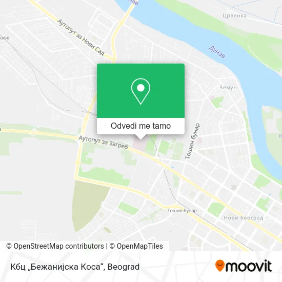 Кбц „Бежанијска Коса“ mapa