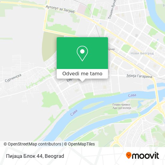 Пијаца Блок 44 mapa