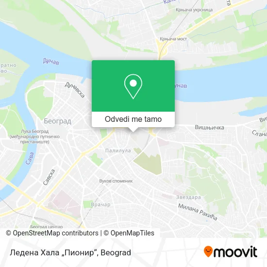 Ледена Хала „Пионир“ mapa