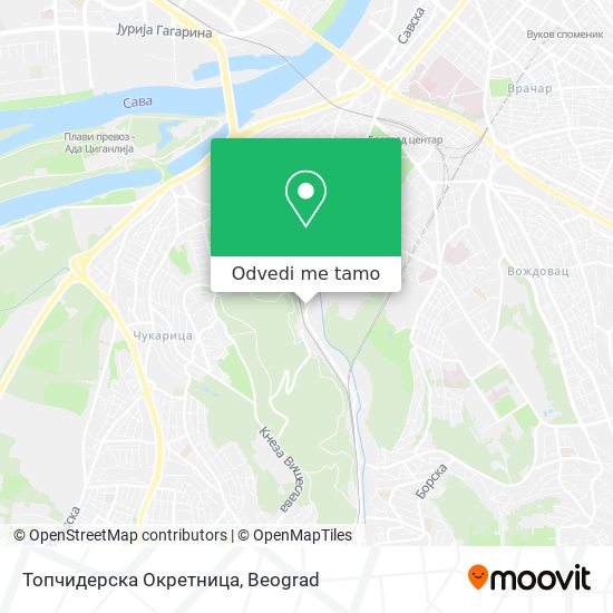 Топчидерска Окретница mapa