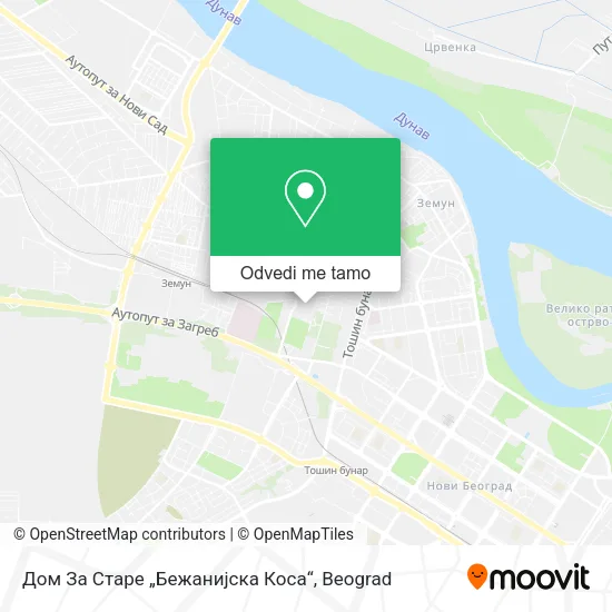 Дом За Старе „Бежанијска Коса“ mapa