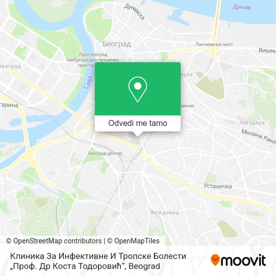 Клиника За Инфективне И Тропске Болести „Проф. Др Коста Тодоровић“ mapa